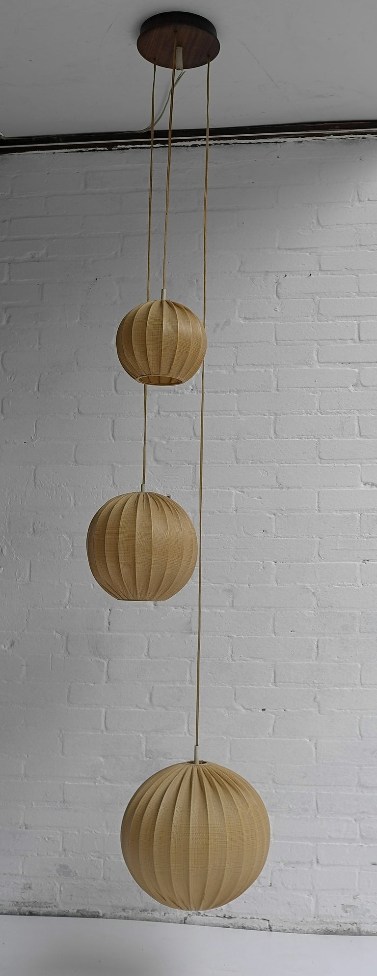 Mid-20th Century Cocoon Balls Pendant Lamp 1950's