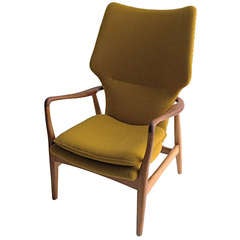 Axel Madsen Danish wingback armchair by Bovenkamp 1960s 8