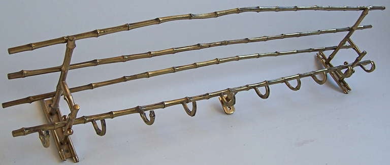 Maison Bagues Faux Bamboo brass Coat rack France