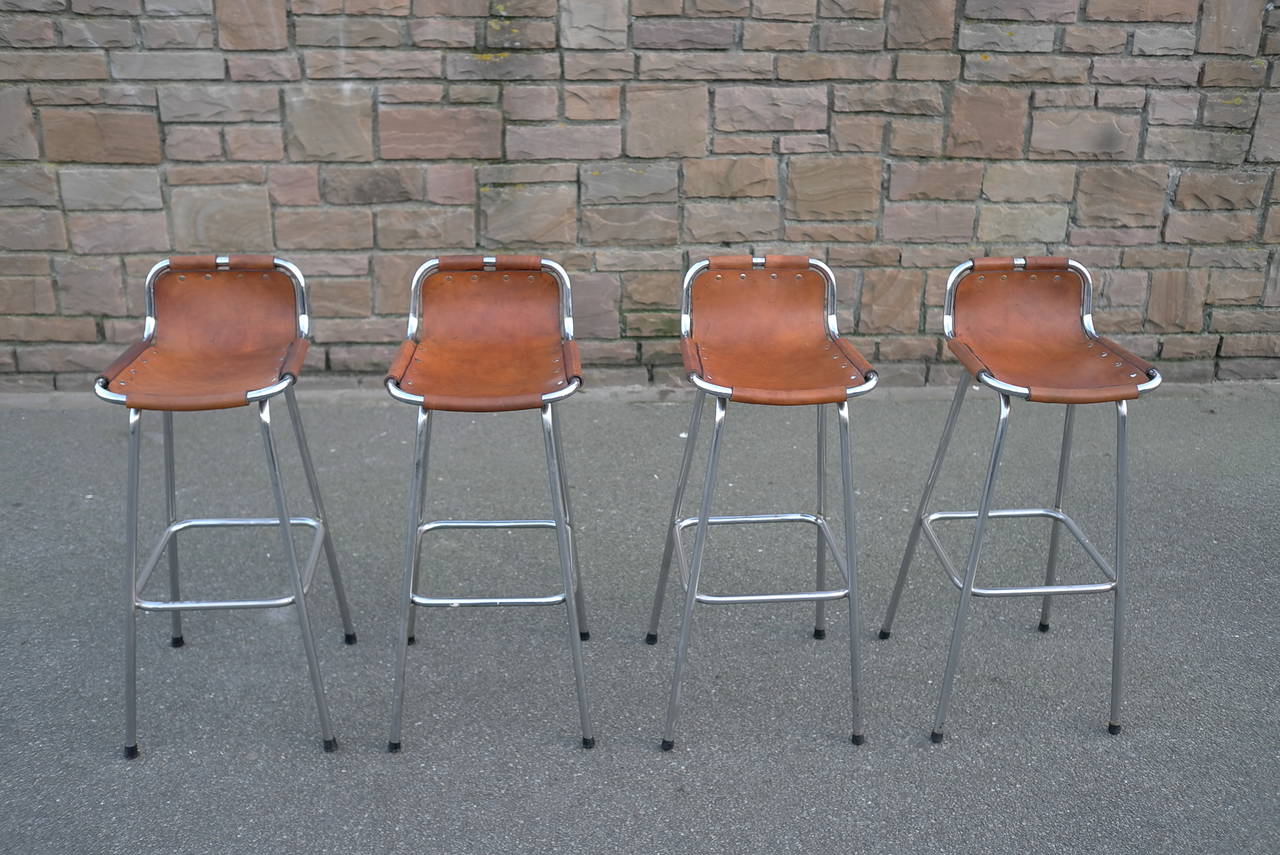 Charlotte Perriand Bar Stools for Les Arc Ski Resort, France In Good Condition In Den Haag, NL
