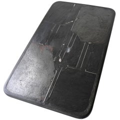 Paul Kingma Organic Art Slate Agate and metal Coffee Table