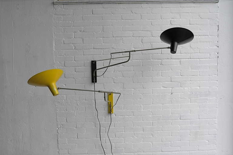 Italian Swing Arm Wall Lamps 1960's 1