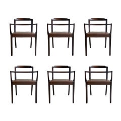 Ole Wanscher dining chairs set of six, Denmark 1965