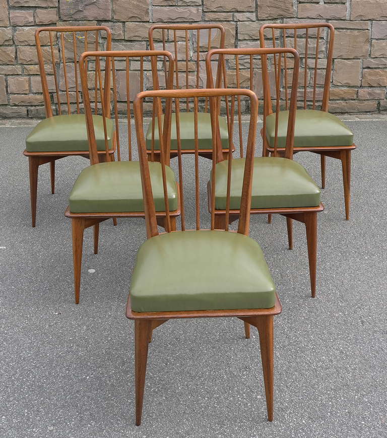 Italian Paolo Buffa Dining Chairs, Italy, 1950s