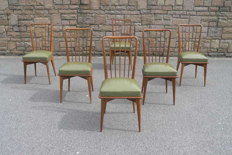 Mid-20th Century Paolo Buffa Dining Chairs, Italy, 1950s