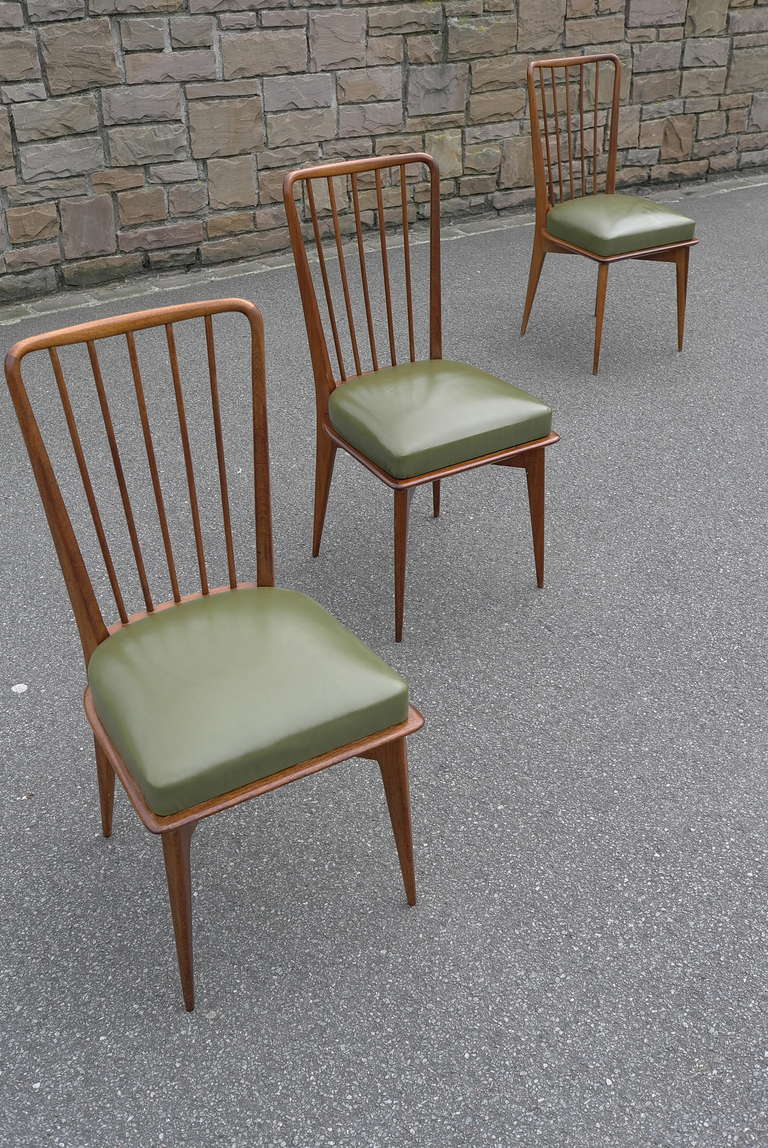 Paolo Buffa Dining Chairs, Italy, 1950s 3