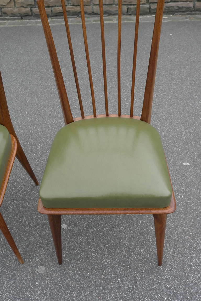 Paolo Buffa Dining Chairs, Italy, 1950s 1