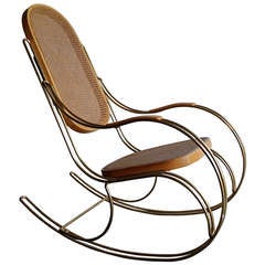 Vintage Thonet Style Rocking Chair