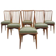 Paolo Buffa Dining Chairs, Italy, 1950s