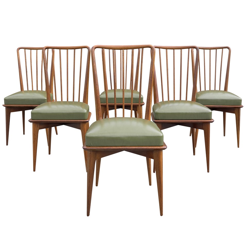 Paolo Buffa Dining Chairs, Italy, 1950s