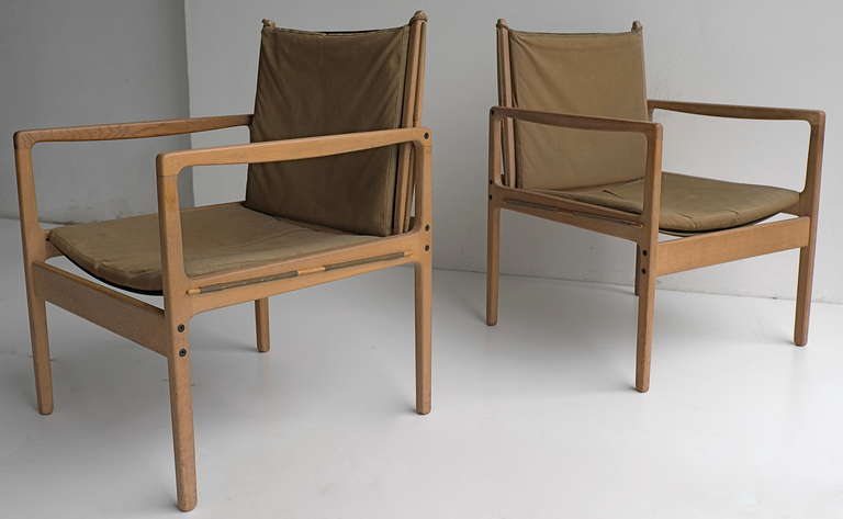 Ole Wanscher arm chairs by Poul Jeppesen, Denmark 1960s