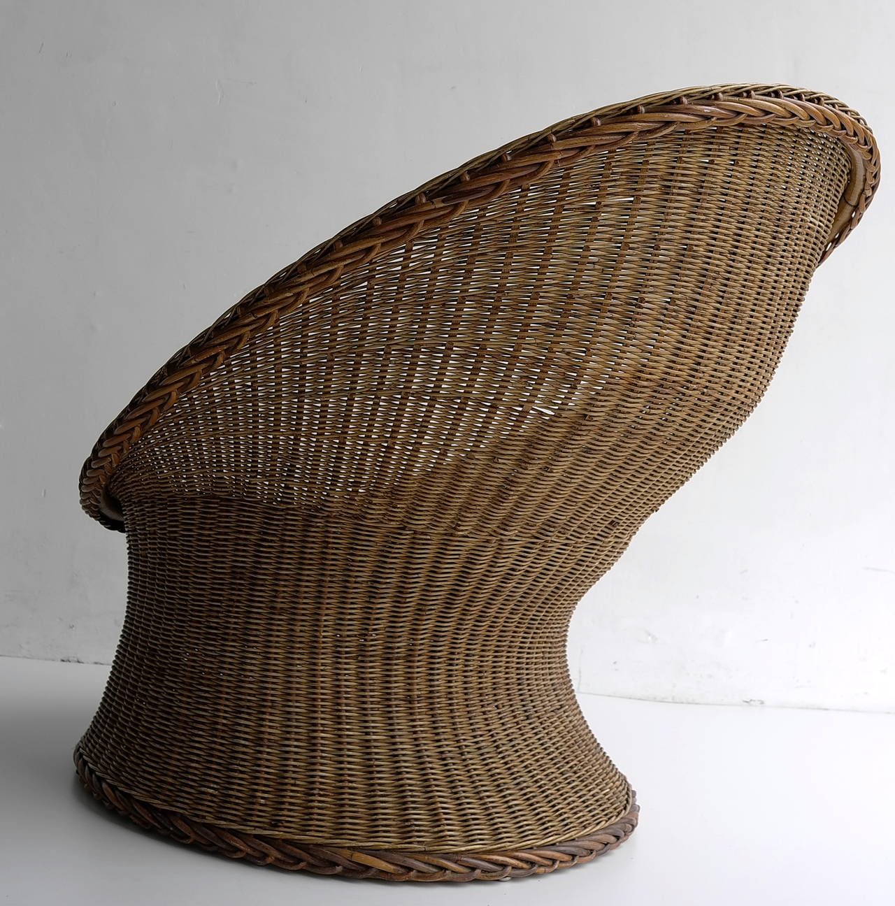 Rare Wicker Armchair by Wim Den Boon, Holland, 1952 1