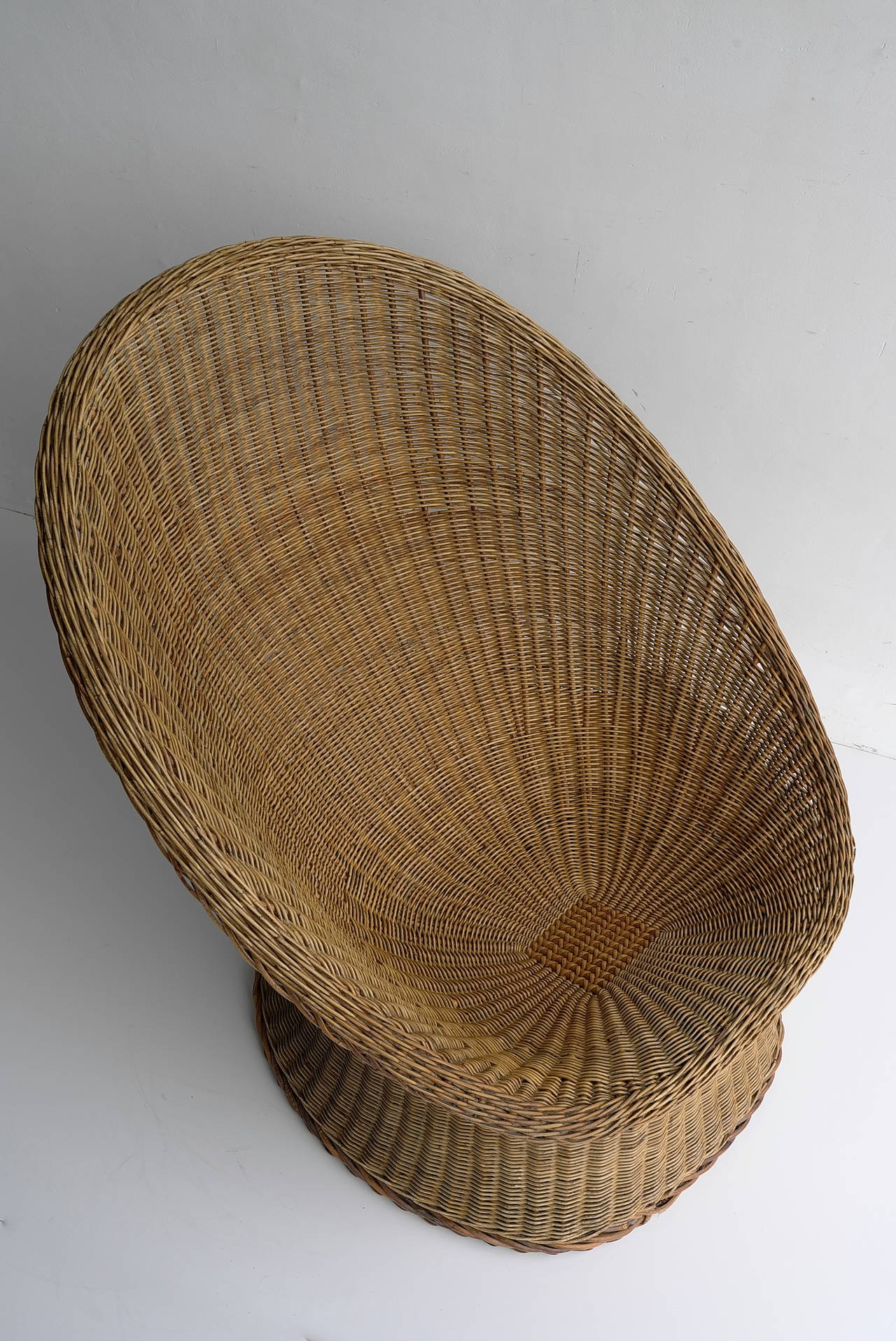 Mid-20th Century Rare Wicker Armchair by Wim Den Boon, Holland, 1952