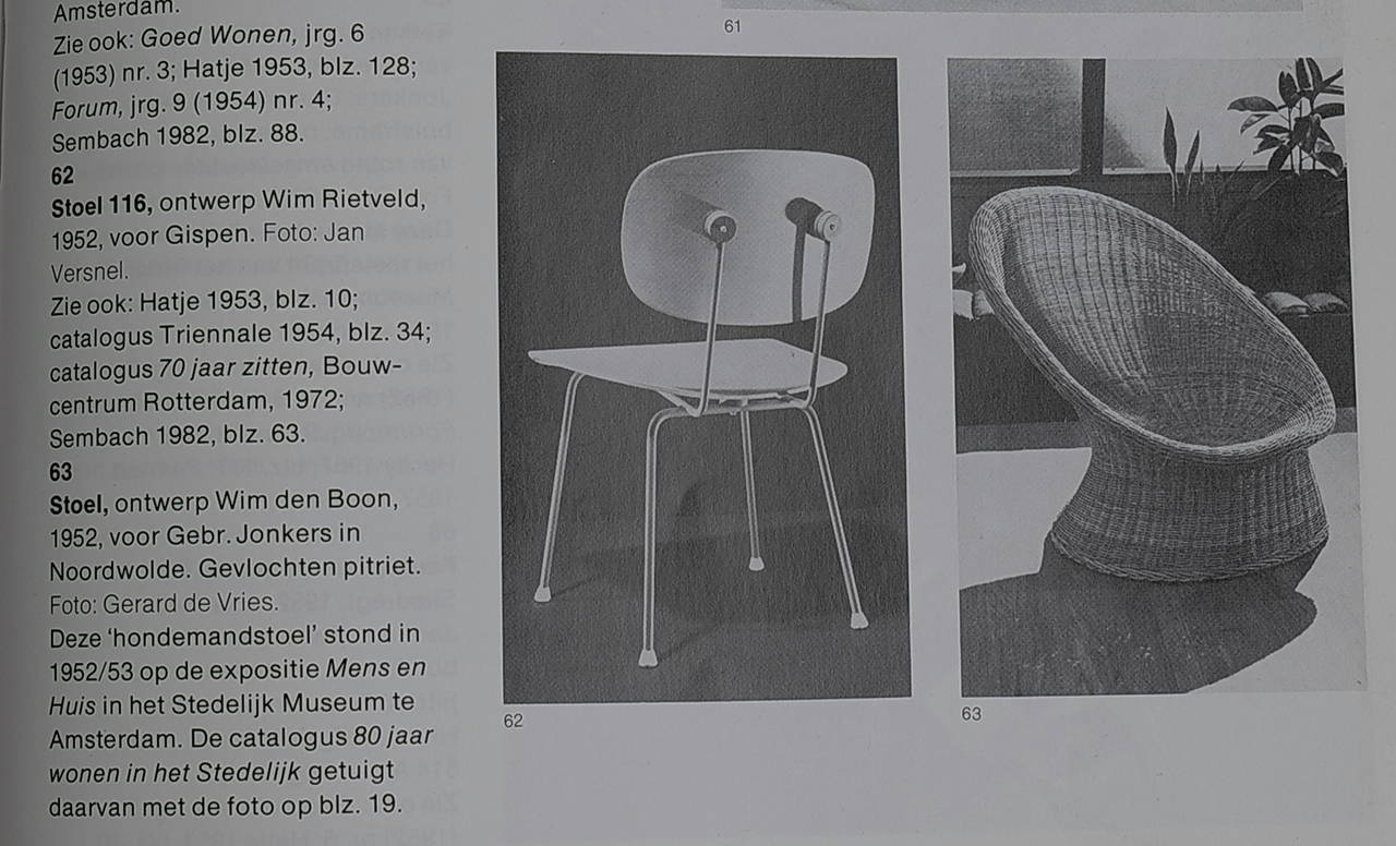 Rare Wicker Armchair by Wim Den Boon, Holland, 1952 3