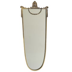 Neoclassical Brass Wall Mirror