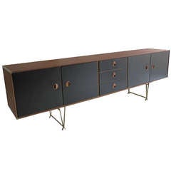 Elegant Fristho Sideboard Teak with Brass Details 1960
s