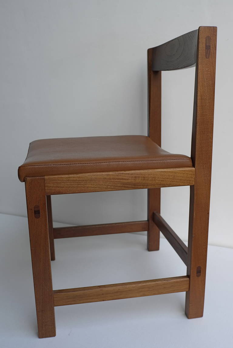 Ten Swedish Well-Crafted Dark Teak Dining Chairs 4