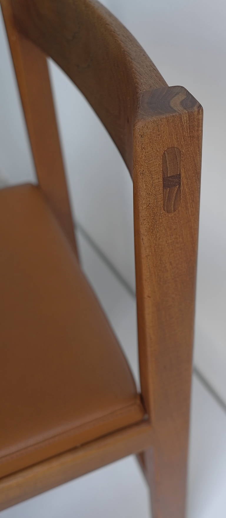 Ten Swedish Well-Crafted Dark Teak Dining Chairs 6