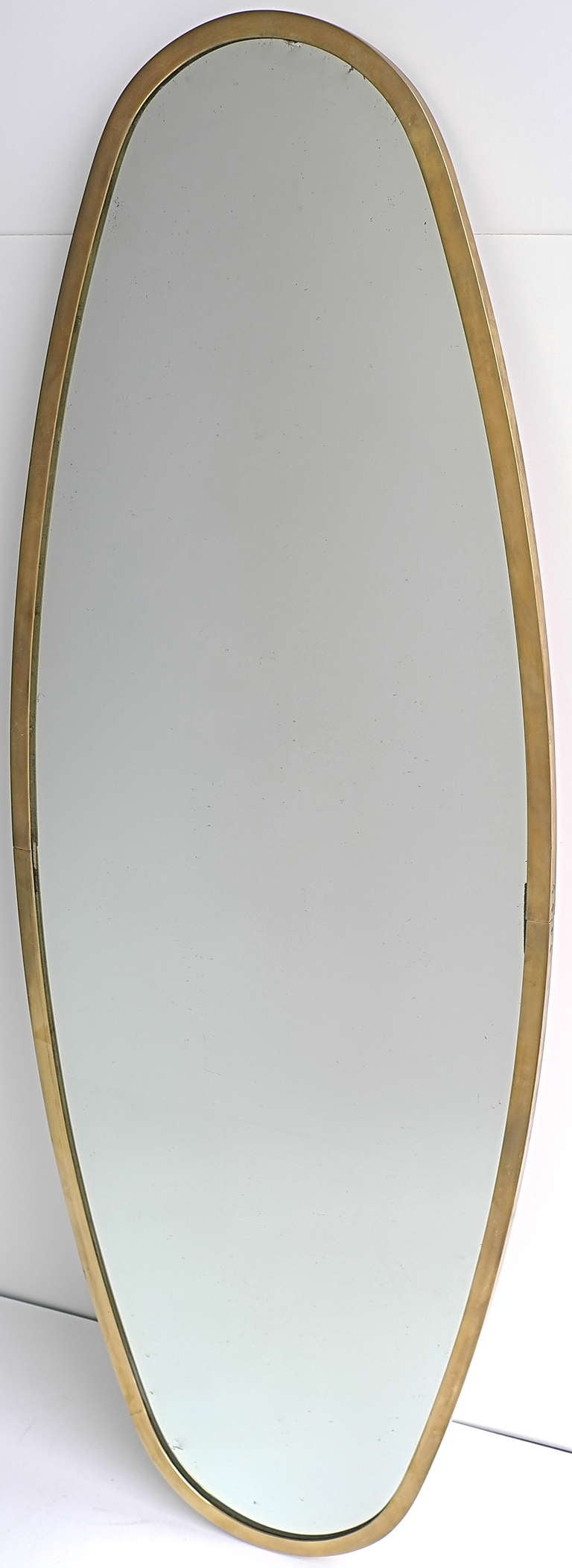 Large mirror with brass rim 1950's