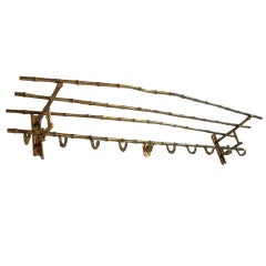 Maison Bagues Brass Bamboo Coat Rack 1940's