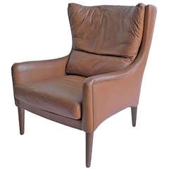Danish cognac leather armchair 1960
s