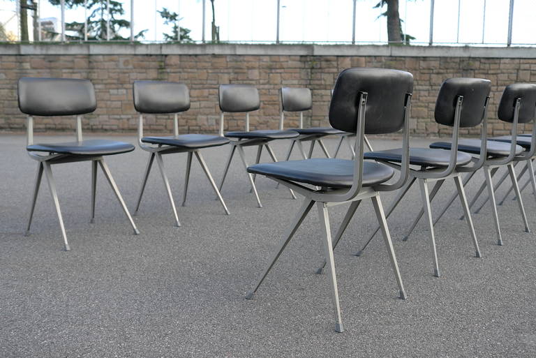 Mid-Century Modern Ten Friso Kramer Industrial Result Chairs for Ahrend de Cirkel, 1969