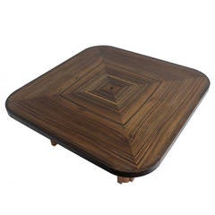 Sculptural Art Deco Coffee Table in Macassar Ebony 7