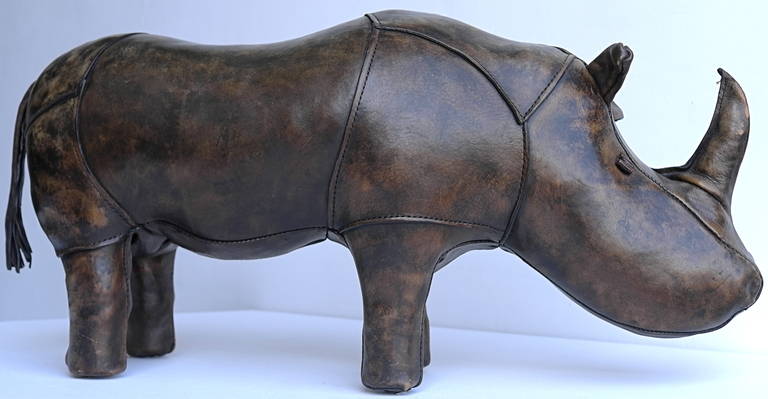 Leather Rhino by Dimitri Omersa for Abercrombie & Fitch In Excellent Condition In Den Haag, NL