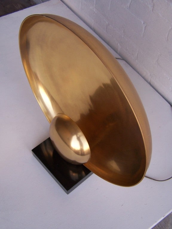Large Sculptural Copper Table Lamp 1960's 7