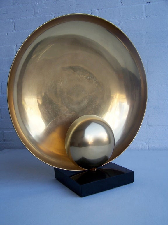 Mid-20th Century Large Sculptural Copper Table Lamp 1960's