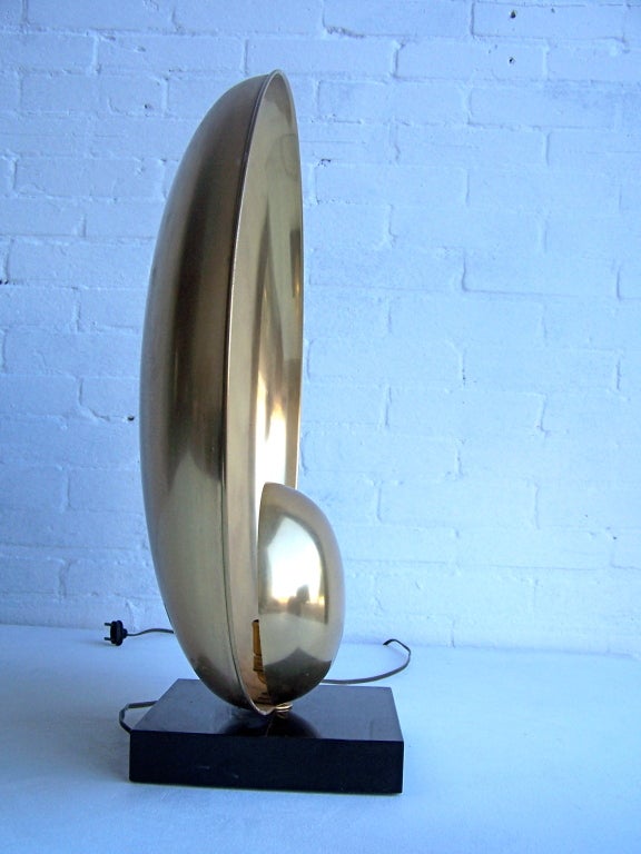 Large Sculptural Copper Table Lamp 1960's 4