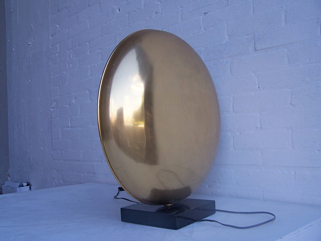 Large Sculptural Copper Table Lamp 1960's 6