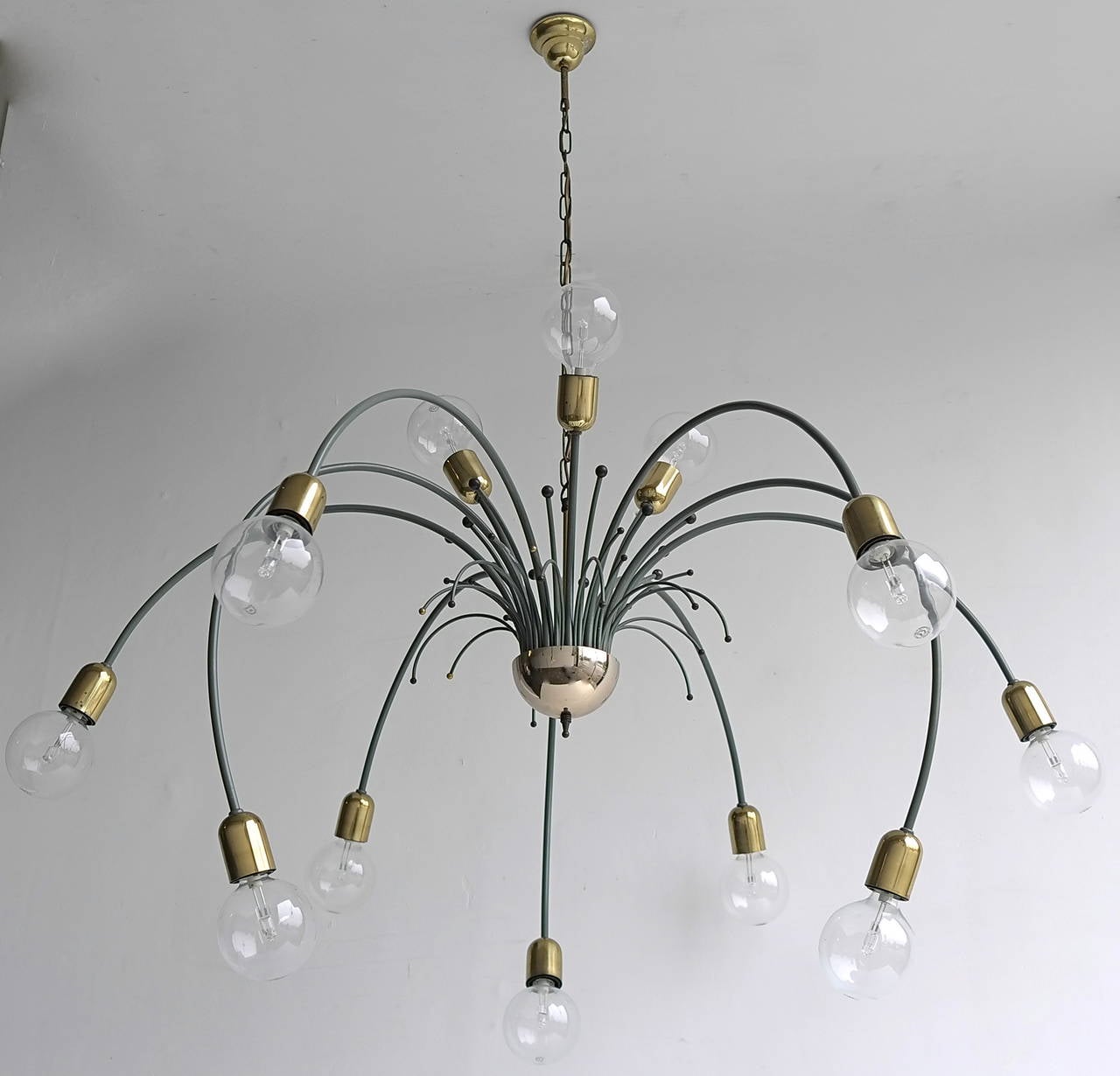 Pair of large elegant Sputnik chandeliers