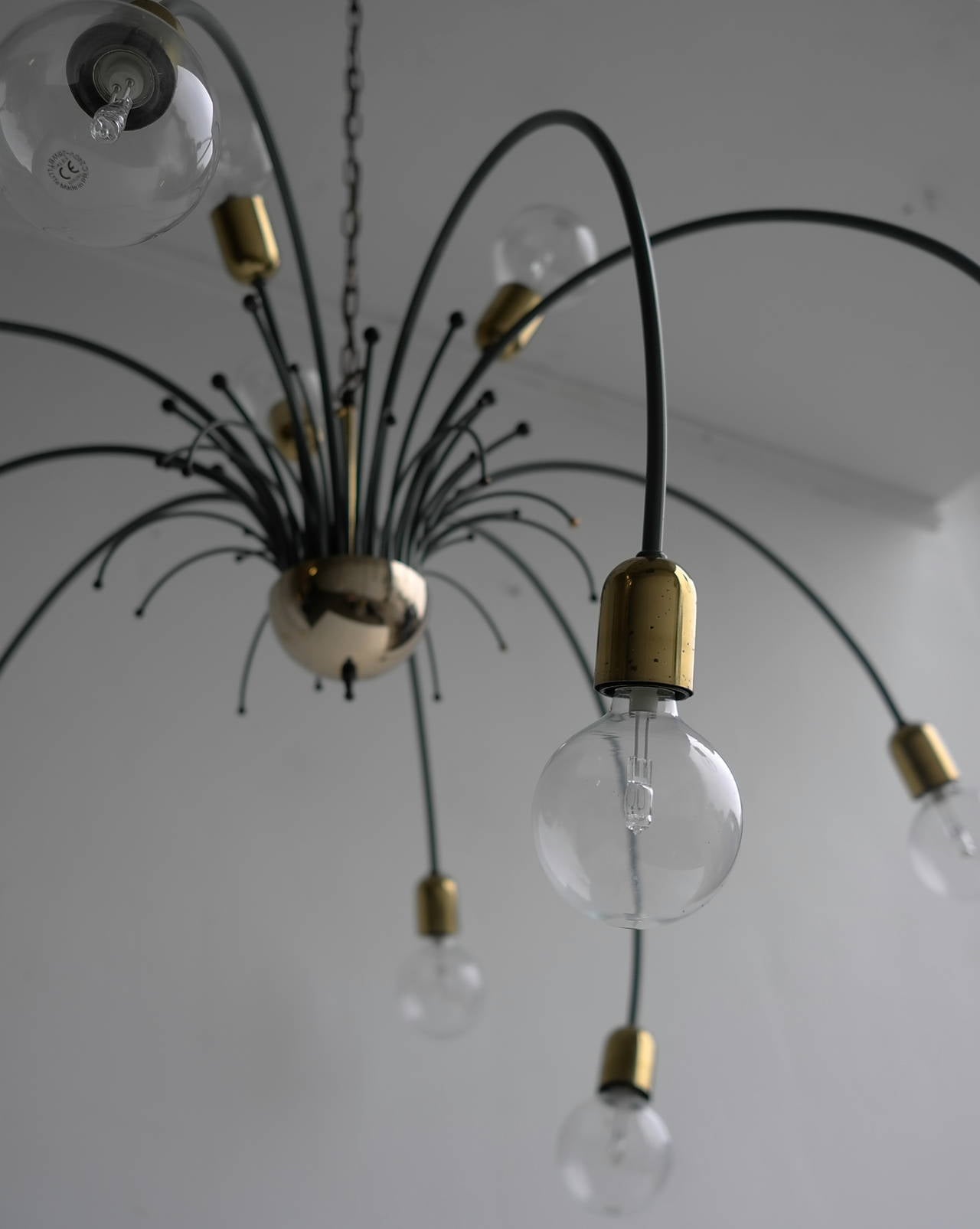 Pair of Large Elegant Sputnik Chandeliers 1