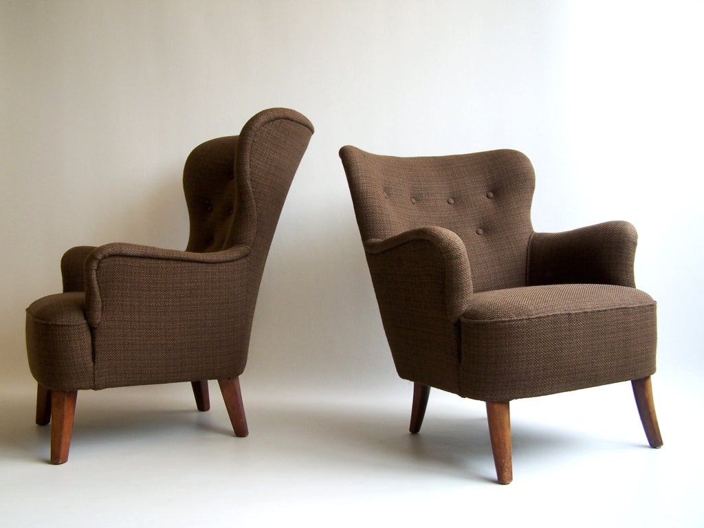 Mid-20th Century Pair of armchairs by Theo Ruth Artifort 1950's