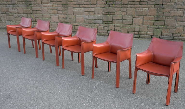 Mario Bellini Cab chairs, Set of Six for Cassina