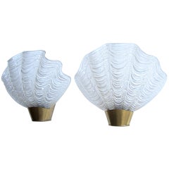 Italian Shell Glass Wall Lamps