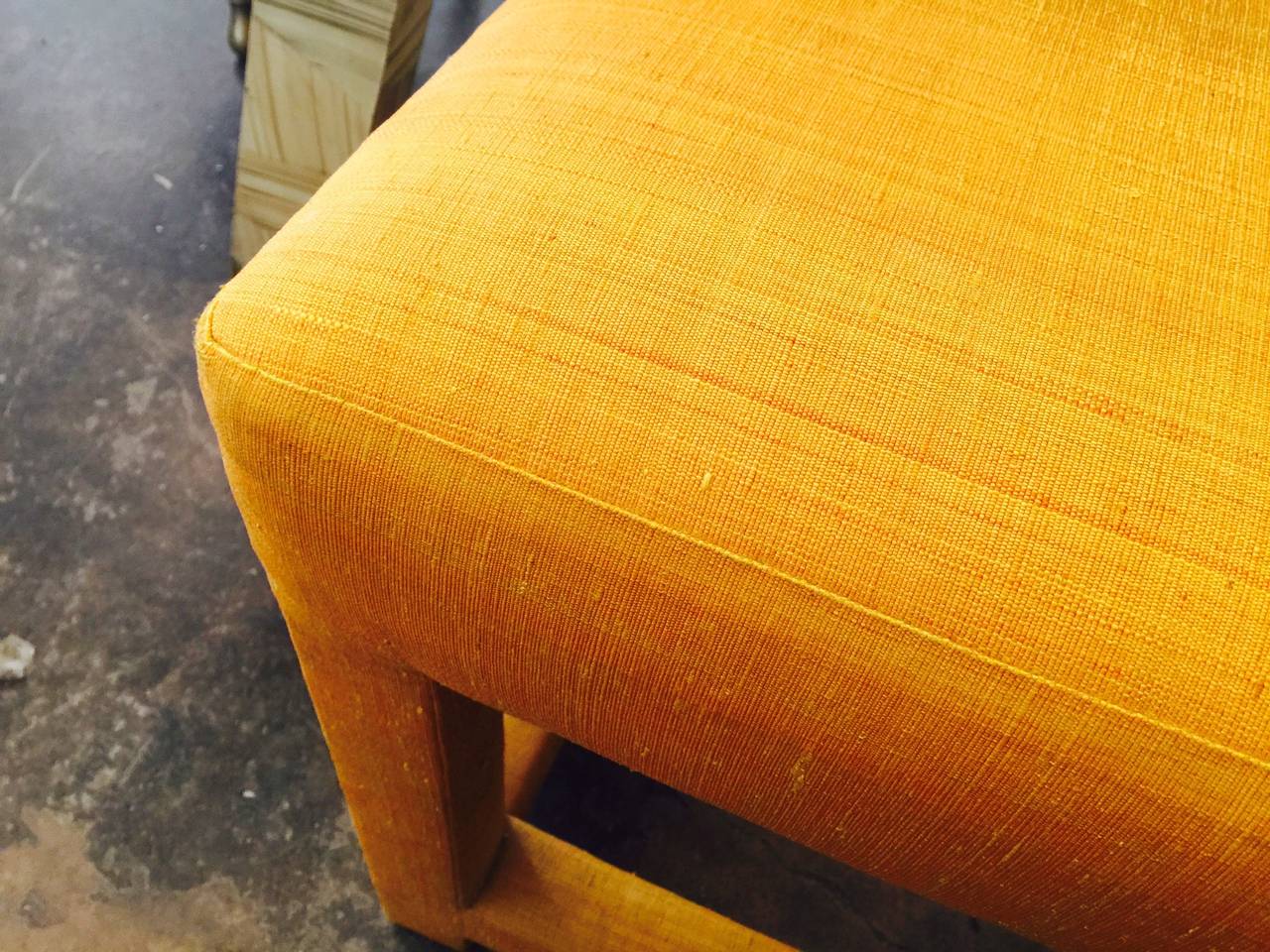 Pair Parson Stools in the Style of Milo Baughman 2