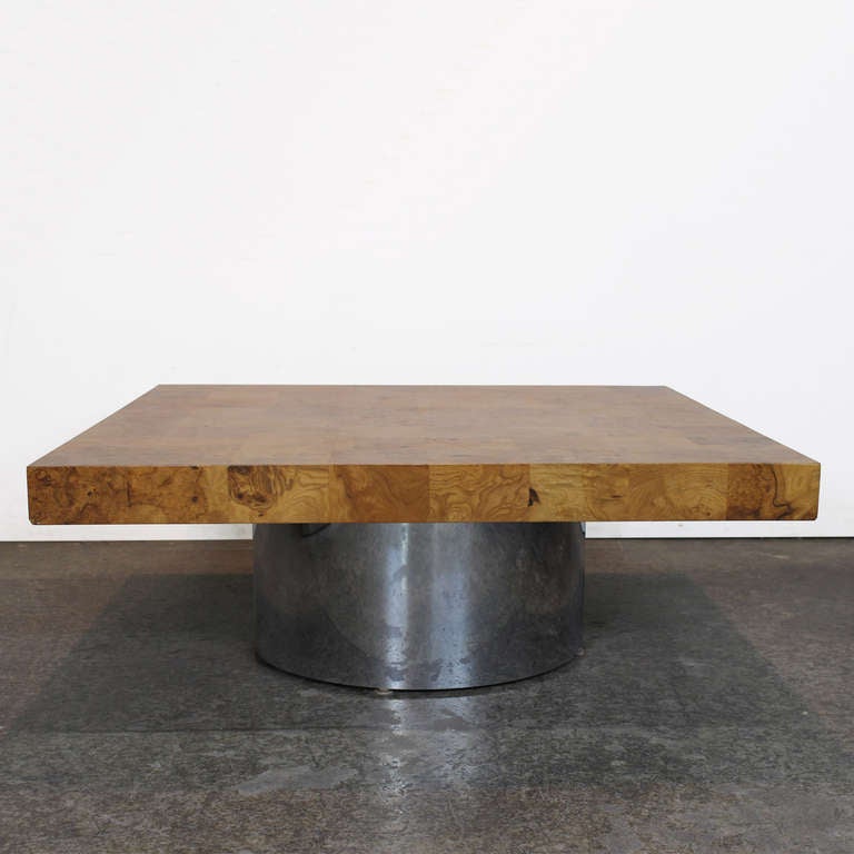 20th Century Milo Baughman Burl Wood Coffee Table for Thayer Coggin