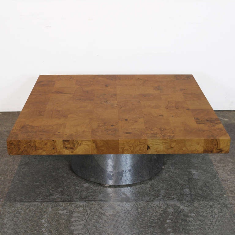 Milo Baughman Burl Wood Coffee Table for Thayer Coggin 5