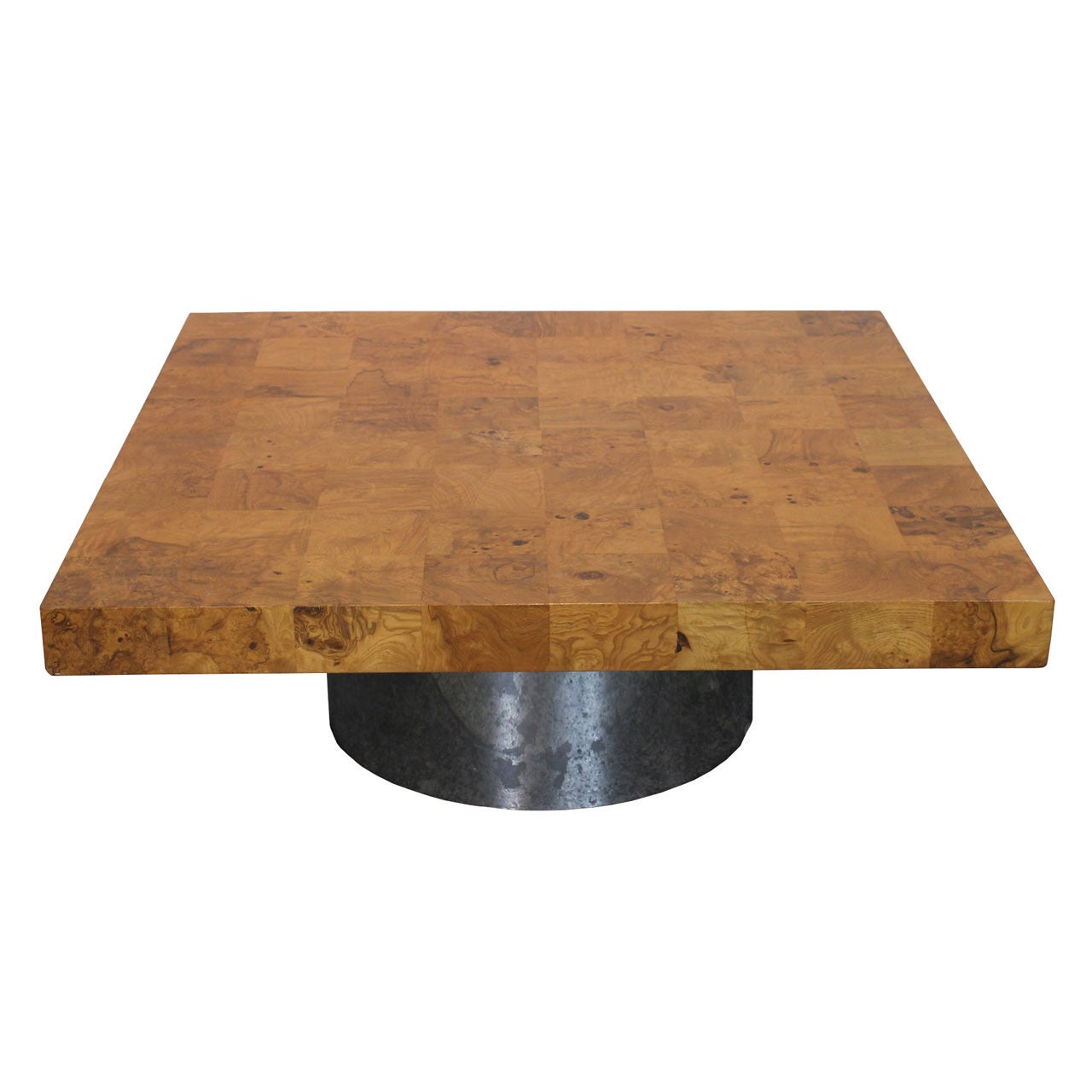 Milo Baughman Burl Wood Coffee Table for Thayer Coggin