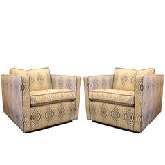 Retro Pair of Cube Chairs