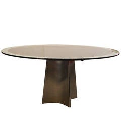 Round Dining Table by Luigi Saccardo for Arrmet-Maison Jansen