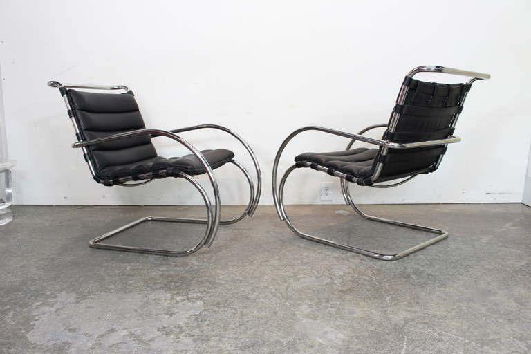 American Pair Mies Van Der Rohe Lounge Arm Chair