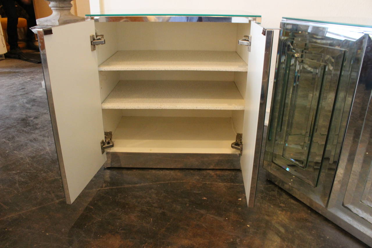 Pair of Ello Mirrored Nightstands 2