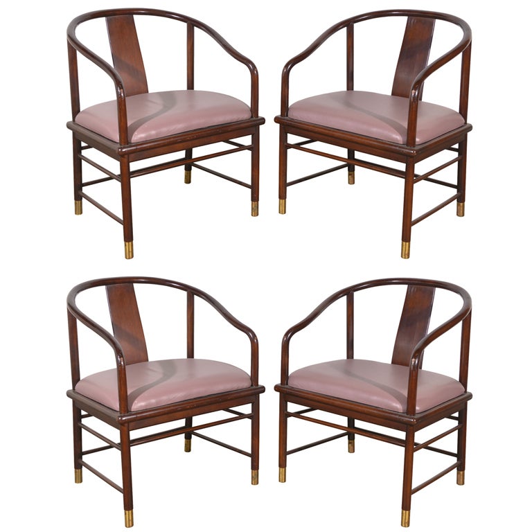 Set of Four Asian Style Chairs from Bernhardt