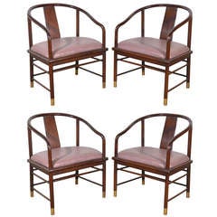 Set of Four Asian Style Chairs from Bernhardt