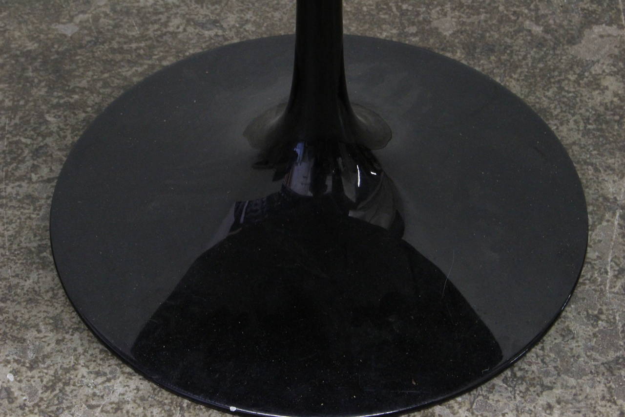 black marble tulip dining table