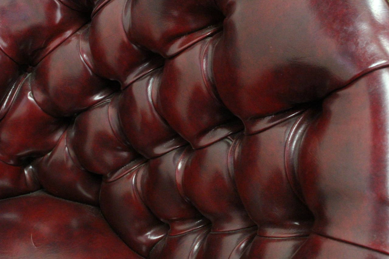 Pair of Oxblood Tufted Chairs 3