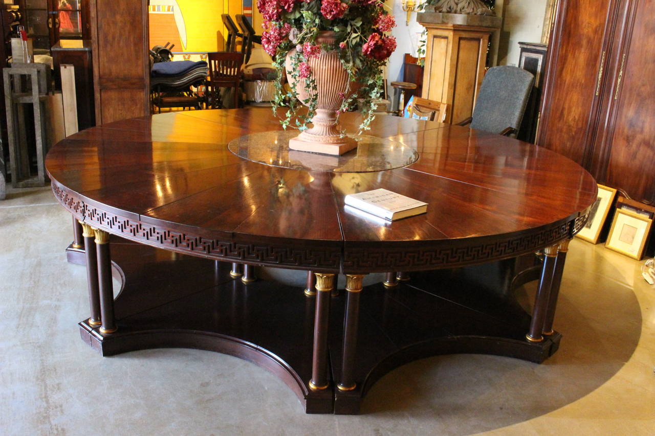 Exceptionally Monumental Mahogany Grand Hall Table In Good Condition In Dallas, TX